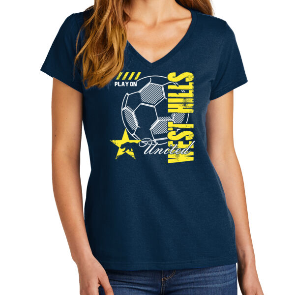 West Hills  - Women's Blend Tee V Neck Thumbnail