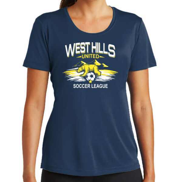 West Hills United  - Ladies Athletic T-Shirt Thumbnail